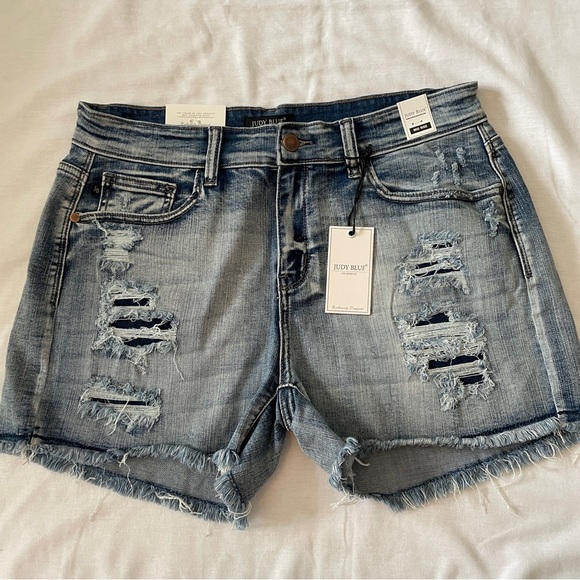 Judy Blue Shorts New Judy Blue Xl Lindy Shorts Mid Rise Distressed